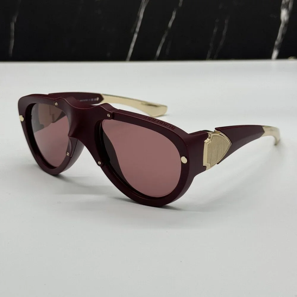 NEW BURBERRY BE4433U 414075 SUNGLASSES BURGUNDY UNISEX BE4433U 4140/75 BURBERRY